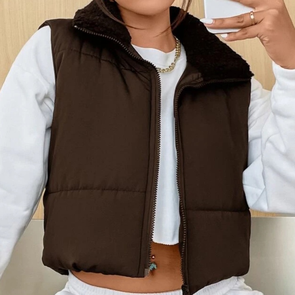 Brown Puffer Vest